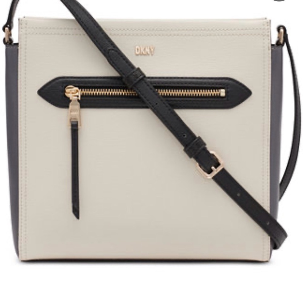 DKNY Two-Tone Black and Cream Crossbody Bag